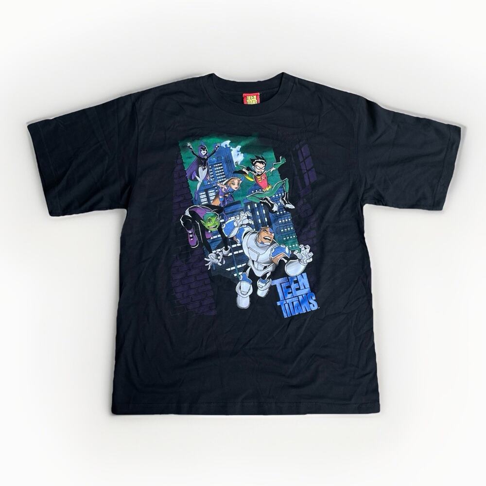Vintage Y2K Teen Titans DC Comic Cartoon Network Graphic T-Shirt Small